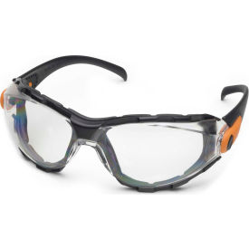 Erb Industries Inc GG-40C-AF Elvex® Go-Specs™ Foam Lined Spectacle, Clear Ani-Fog Lens, Black Frame image.