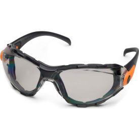 Erb Industries Inc WELGG40GAF Elvex® Go-Specs™ Foam Lined Spectacle, Gray Anti-Fog Lens, Black Frame image.