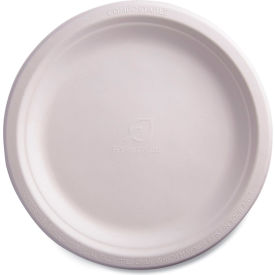 Eco-Products® Vanguard Renewable & Compostable Sugarcane Plates 9" Dia. White Pack of 500