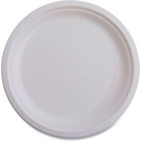 Eco-Products® Vanguard Renewable & Compostable Sugarcane Plates 6" Dia. White Pack of 1000