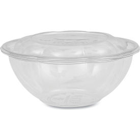 Eco-Products® Renewable & Compostable Salad Bowls w/ Lids 24 oz Clear Pack of 150
