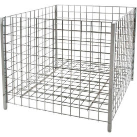 36" Square Grid Dump Bin - Chrome