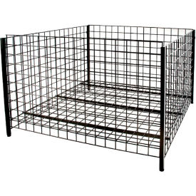 48"" Square Grid Dump Bin - Semi-Gloss Black