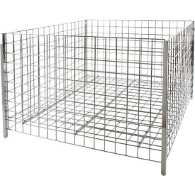 48"" Square Grid Dump Bin - Chrome