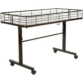 Folding Dump Table 47""L x 23-1/2""W x 31""H - Semi-Gloss Black