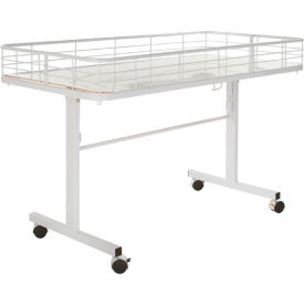 Folding Dump Table 47""L x 23-1/2""W x 31""H - Semi-Gloss White