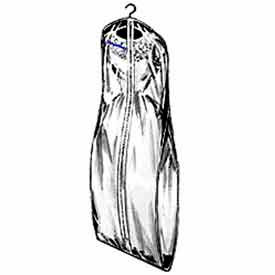 Econoco Corp BB54 24" X 54", 4 Gauge Vinyl W/ Center Zipper And Side Gusset - Crystal Clear image.