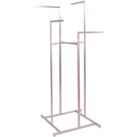 Econoco Corp BQ4W 4-Way Rack with Straight Arms - Satin Nickel image.