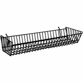 Econoco Corp BSK12/W 24"W X 10"D X 5"H Double Sloping Basket - White image.