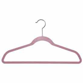 Econoco Corp HSL17PP50 17" L Suit Hanger With Bar - Flocked Velvet Pink image.