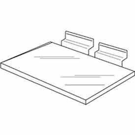 Econoco Corp JM410/ST 10"W x 4"D Injection Molded Styrene Shoe Shelf - Clear image.