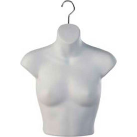 Ladies' Upper Torso Form - Matte White - Pkg Qty 12 Ladies' Upper Torso Form - Matte White - Pkg Qty 12
