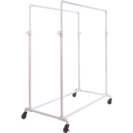 Econoco Corp PSBBLLADJWH Econoco, Pipeline Adjustable Gloss White Double Hangrail Ballet Bar Rack image.