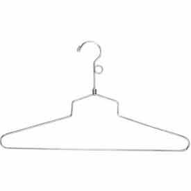 Econoco Corp SLD/18-LH 18" L Steel Blouse And Dress Hanger W/ Loop Hook - Chrome image.