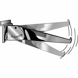 Econoco Corp SW/AJ12 12" Adjustable Shelf Bracket - Slatwall - Chrome image.