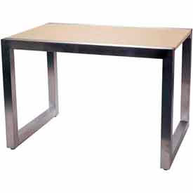 Econoco Corp T501FRSC Large Display Table - Frame Only - Satin Chrome image.