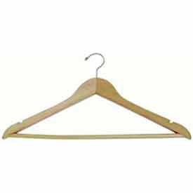 Econoco Corp WH1731BNC 17" L Wishbone W/ Chrome Hook And Wooden Bar - Natural image.