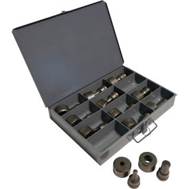 EDWARDS MFG CO. INC PD1260 Edwards Square Punch & Die Set with Storage Case, 12 Piece image.