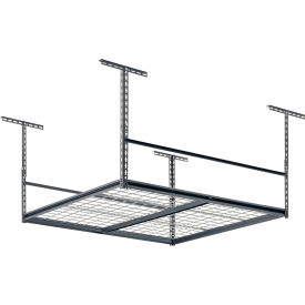MuscleRack Heavy Duty Ceiling Storage Rack 47"W x 47"D x 28"H Silver Vein 