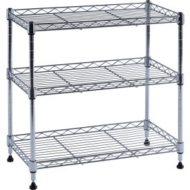 3 Tier Deco Wire Shelving Unit, 18"W x 10"D x 18"H view 2