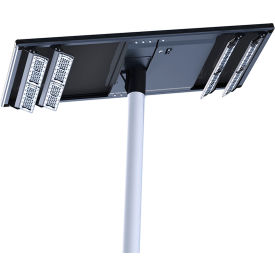 eLEDing® Dual Head Solar Street Parking Lot LED Area Light 150W 31500 LM Black