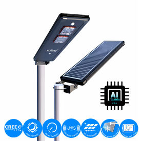 eLEDing® AI-Smart Cree LED Light with Detachable Pole 10W 5000K 3200 Lumens Black 