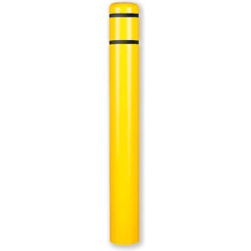 Encore Commercial Products Inc 3501BLK Post Guard® Bollard Cover 8-7/8" Dia.  x 72" H, Yellow/Black Tape image.