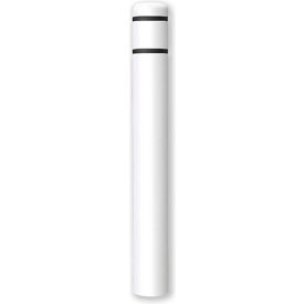 Encore Commercial Products Inc 3504BLK Post Guard® Bollard Cover 8-7/8"Dia.  x 72" H, White/Black Tape image.