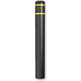 Encore Commercial Products Inc 3506NYT Post Guard® Bollard Cover 8-7/8" Dia.  x 72" H, Black/Yellow Tape image.