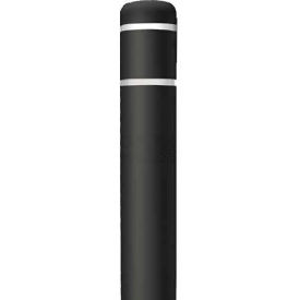 Encore Commercial Products Inc 3506W Post Guard® Bollard Cover 3506W, 8-7/8"Dia. X 72"H, Black W/White Tape image.