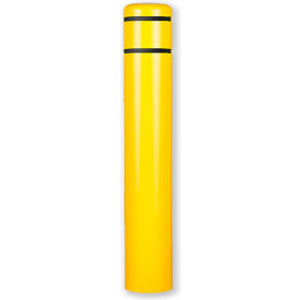 Encore Commercial Products Inc 3507YBLK Post Guard® Bollard Cover 10-7/8" Dia. x 60" H, Yellow/Black Tape image.