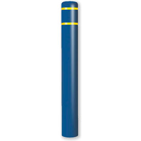 Encore Commercial Products Inc 3508NYT Post Guard® Bollard Cover 8-7/8" Dia.  x 72" H, Blue/Yellow Tape image.