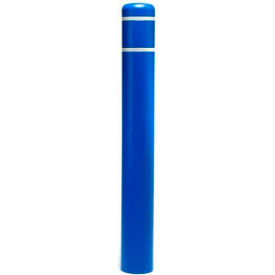 Encore Commercial Products Inc 3508W Post Guard® Bollard Cover 3508W, 8-7/8"Dia. X 72"H, Blue W/White Tape image.
