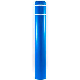 Encore Commercial Products Inc 8x52BLUW Post Guard® Bollard Cover, 8 7/8" Dia. x 52"H, Blue W/ White Tape, 8x52BLUW image.