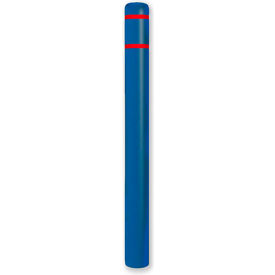 Encore Commercial Products Inc CL1385KRT Post Guard® Bollard Cover 4.5"Dia. X 52" H, Blue/Red Tape image.