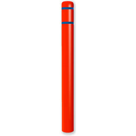 Encore Commercial Products Inc CL1385PBT Post Guard® Bollard Cover 4.5"Dia. X 52" H, Red/Blue Tape image.