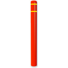 Encore Commercial Products Inc CL1385PYT Post Guard® Bollard Cover 4.5"Dia. X 52" H, Red/Yellow Tape image.