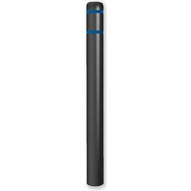 Encore Commercial Products Inc CL1385RBT Post Guard® Bollard Cover 4.5"Dia. x 52" H, Black/Blue Tape image.