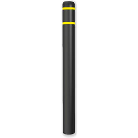 Encore Commercial Products Inc CL1385RYT Post Guard® Bollard Cover 4.5"Dia. x 52" H, Black/Yellow Tape image.
