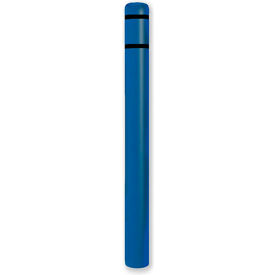 Encore Commercial Products Inc CL1385WBLK64 Post Guard® Bollard Cover 4.5"Dia. x 64"H, Blue/Black Tape image.