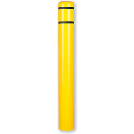 Encore Commercial Products Inc CL1386ABLK Post Guard® Bollard Cover 7"Dia. x 60" H, Yellow/Black Tape image.