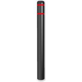 Encore Commercial Products Inc CL1386CRT72 Post Guard® Bollard Cover 7"Dia. x 72" H, Black/Red Tape image.