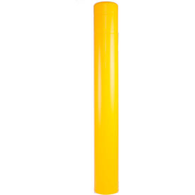 Encore Commercial Products Inc CL1386FF Post Guard® Bollard Cover CL1386FF, 7" Dia. x 52"H, Yellow Without Tape image.