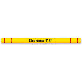 Encore Commercial Products Inc HTGRD45120YR Height Guard™ Clearance Bar HTGRD45120YR, 4-1/2"Dia. X 120"L, Yellow W/Red Tape & Graphics image.