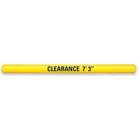 Encore Commercial Products Inc HTGRD4580Y Height Guard™ Clearance Bar HTGRD4580Y, 4-1/2"Dia. X 80"L, Yellow W/Graphics image.