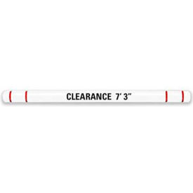 Encore Commercial Products Inc HTGRD7120WR Height Guard™ Clearance Bar, 7"D x 120"L, White w/Red Tape, Graphics, HTGRD7120WR image.