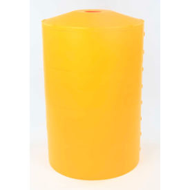 Encore Commercial Products Inc LPGYELLOW Light Pole Guard Base Cover LPGYELLOW, 26" Dia. x 41-1/4"H, 4 Rings, Yellow image.