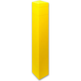 Encore Commercial Products Inc SQN655YNT Post Guard® Bollard Cover Square 6.5" Dia.  x 55" H, Yellow/No Tape image.
