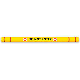 Encore Commercial Products Inc Ht Grd 7x80 YR DNEWSYMB Height Guard™ Clearance Bar 7"Dia. x 80"L, Yellow/Red Tape, Do Not Enter/Symbols image.