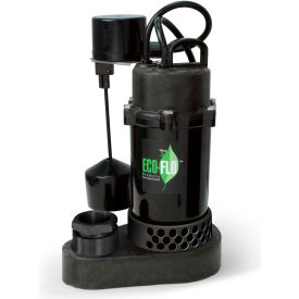 Eco-Flo SPP33V Submersible Sump Pump Thermoplastic 1/3 HP 43 GPM